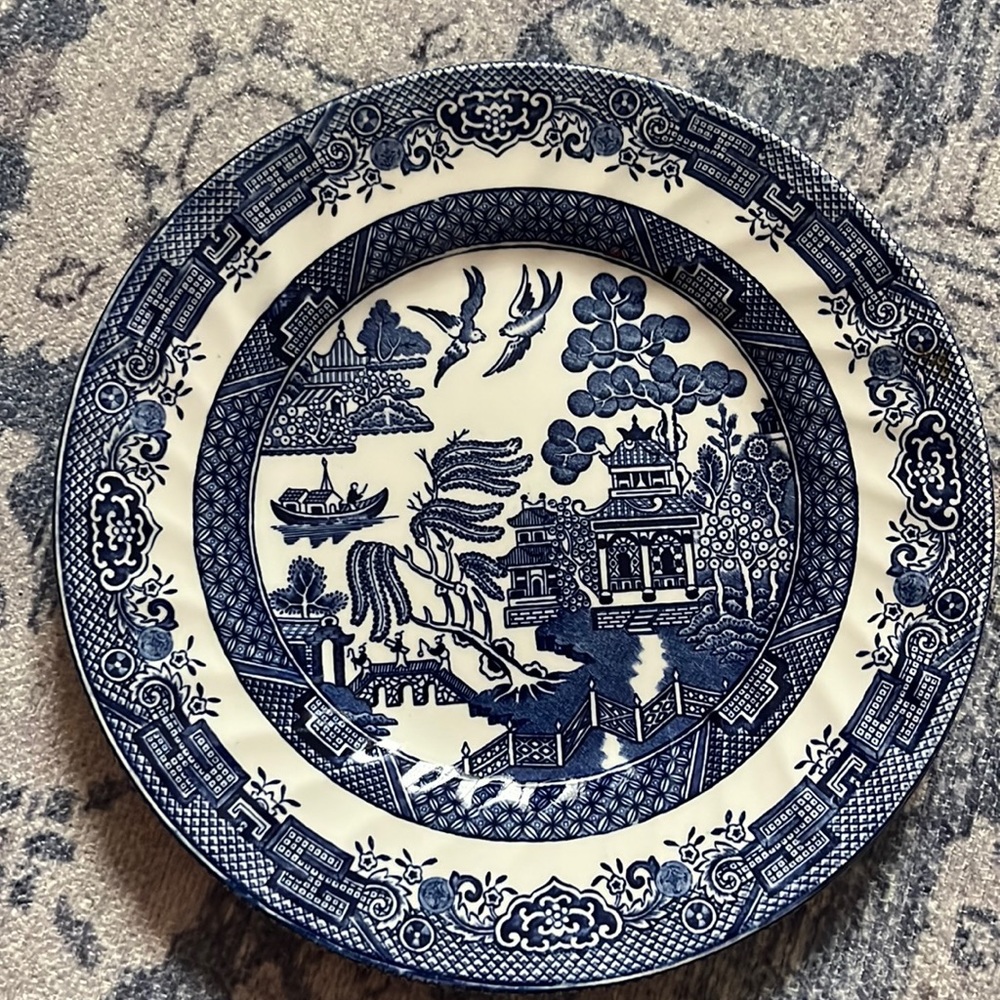 Royal Wessex blue and white plate